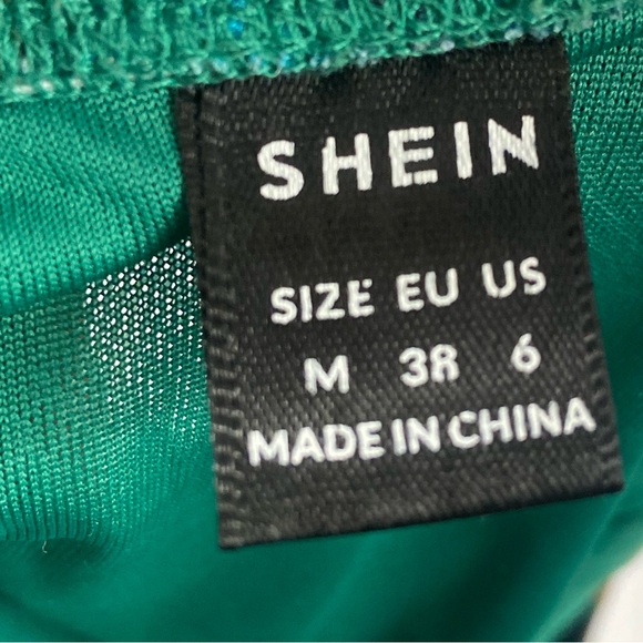 Matching Set Dress Multicolor Marble Print Mesh Dress Lettuce Trim SHEIN - Picture 7 of 11